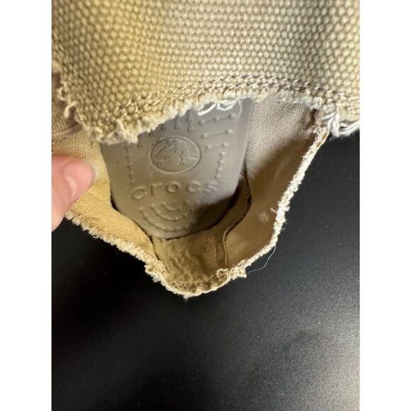 Crocs Santa Cruz Island Khakis Tan Causal Men loafers Shoes Size 8 Vacation - Picture 12 of 13